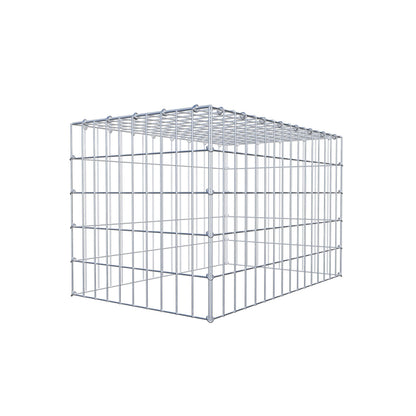 Monteret gabion type 3 80 cm x 50 cm x 50 cm (L x H x D), maskestørrelse 5 cm x 10 cm, C-ring