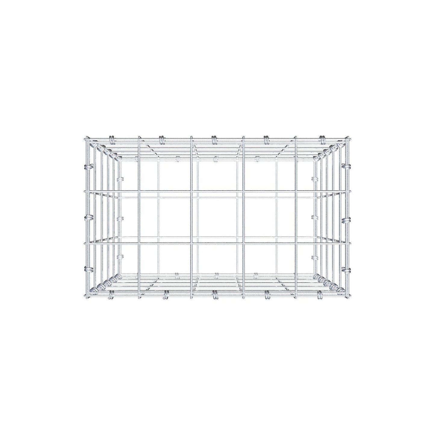 Gabião 50 cm x 50 cm x 30 cm (C x A x P), malhagem 10 x 10 cm, anel espiral