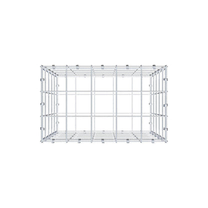 Gabião 50 cm x 50 cm x 30 cm (C x A x P), malhagem 10 x 10 cm, anel espiral