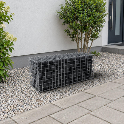 Gabião 100 cm x 40 cm x 30 cm (C x A x P), malhagem 5 cm x 5 cm, espiral