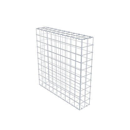 Gabione 100 cm x 100 cm x 20 cm (L x H x T), Maschenweite 10 x 10 cm, Spiralring