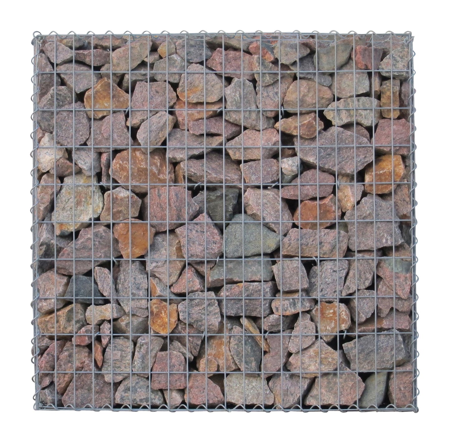 Gabion 100 cm x 100 cm x 30 cm (L x H x P), mailles 5 cm x 10 cm, anneau en C