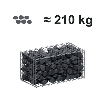 Gabion 80 cm x 40 cm x 40 cm (L x H x D), mesh size 5 cm x 10 cm, spiral