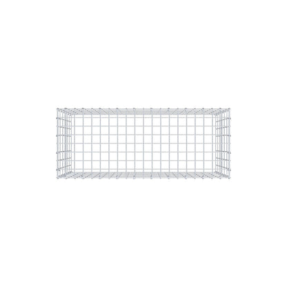 Typ 3 påbyggnadsgabion 100 cm x 60 cm x 40 cm (L x H x D), maskstorlek 5 cm x 10 cm, C-ring
