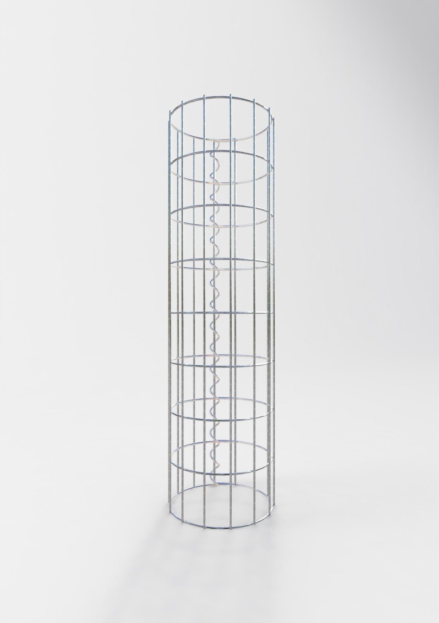 Columna de gaviones redonda 22 cm de diámetro, 80 cm de altura, malla 5 cm x 10 cm