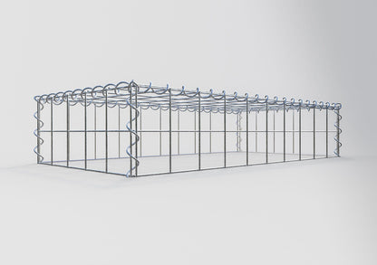 Extra gabion typ 3 100 cm x 20 cm x 50 cm (L x H x D), maskstorlek 10 cm x 10 cm, spiral