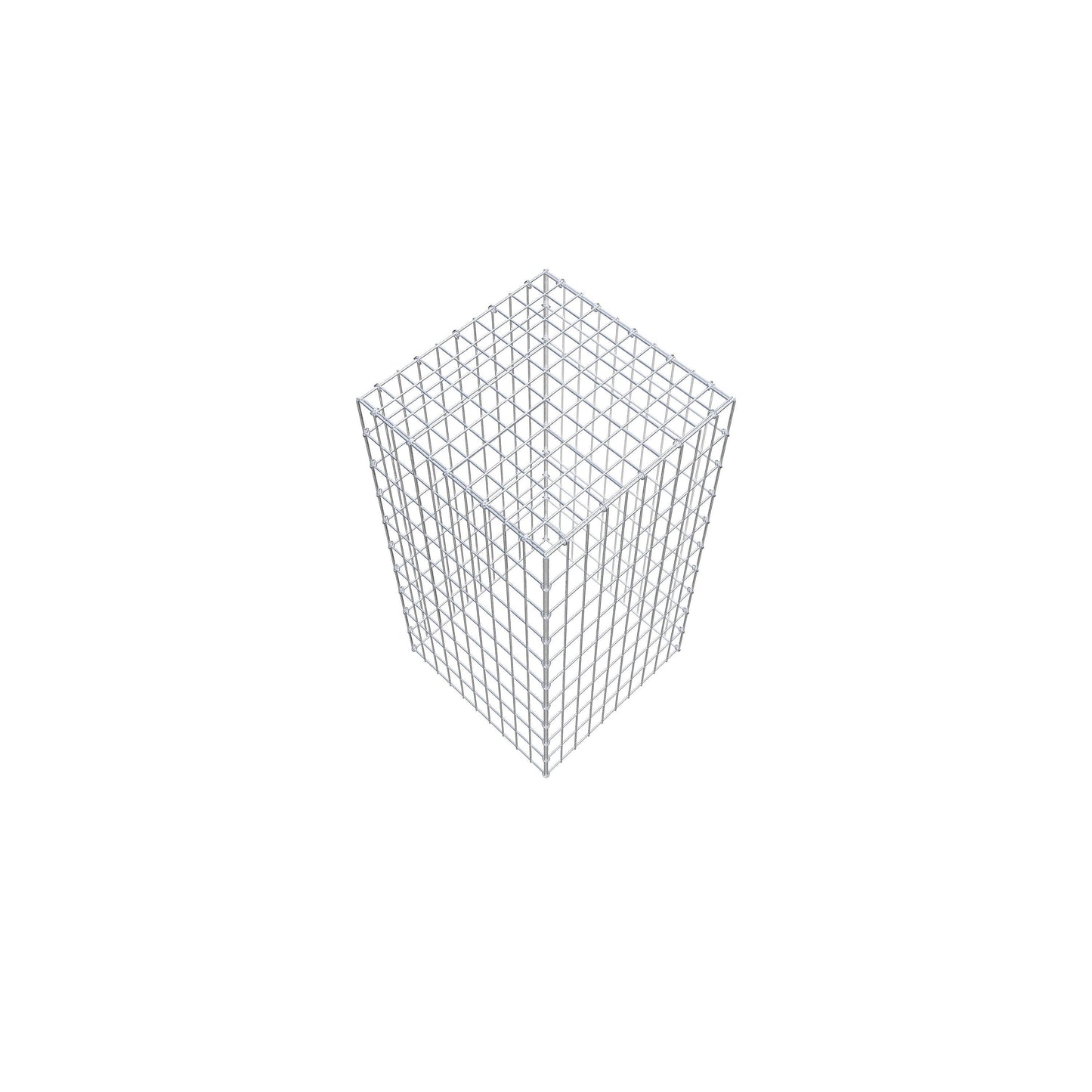 Gavión complementario de tipo 3 100 cm x 50 cm x 50 cm (largo x alto x fondo), malla 5 cm x 10 cm, anillo en C