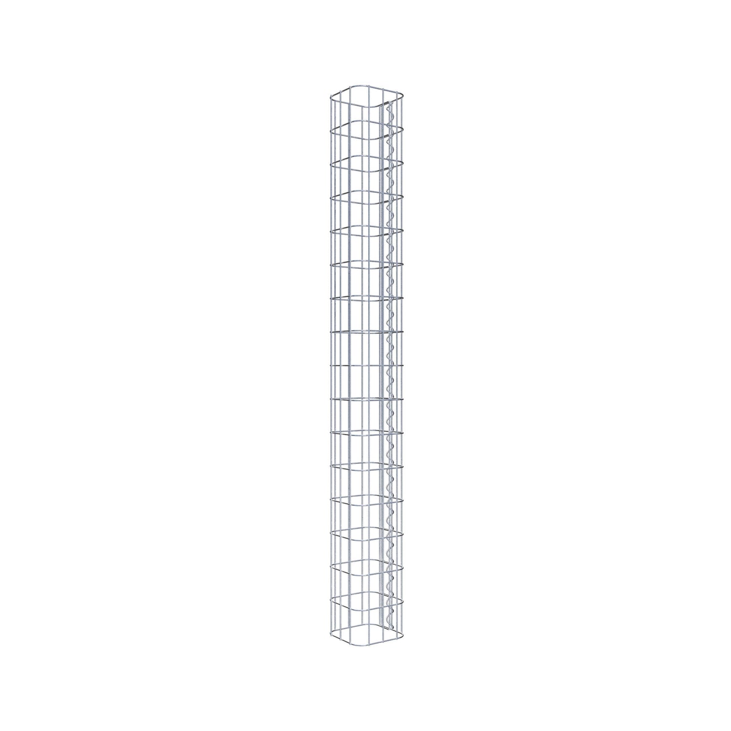 Gabionsøjle firkantet 17 cm x 17 cm, 160 cm højde, MW 5 cm x 10 cm