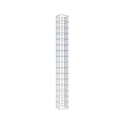 Gabionsøjle firkantet 17 cm x 17 cm, 160 cm højde, MW 5 cm x 10 cm