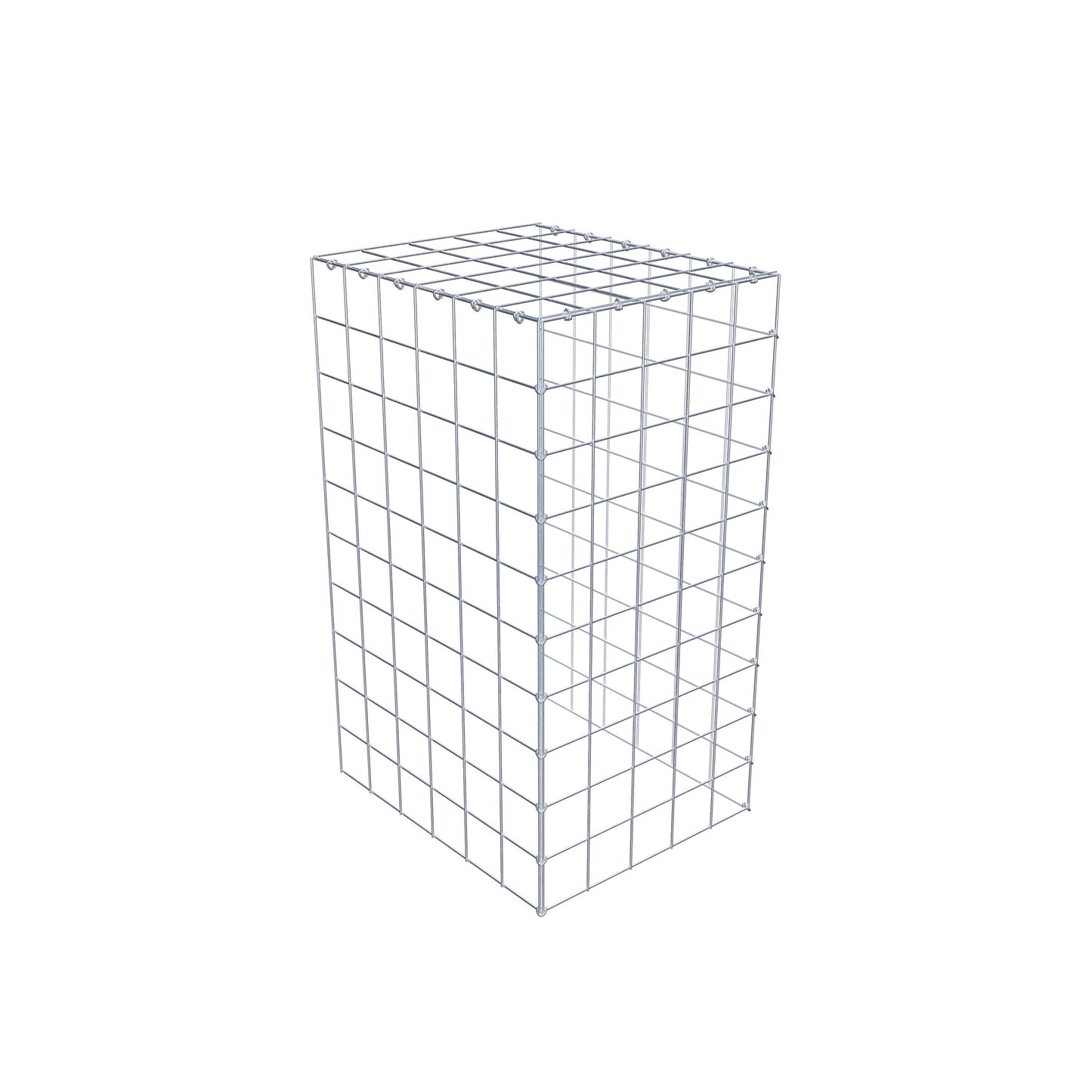 Mounted gabion type 4 100 cm x 60 cm x 50 cm (L x H x D), mesh size 10 cm x 10 cm, C-ring