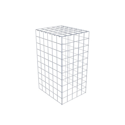 Mounted gabion type 4 100 cm x 60 cm x 50 cm (L x H x D), mesh size 10 cm x 10 cm, C-ring