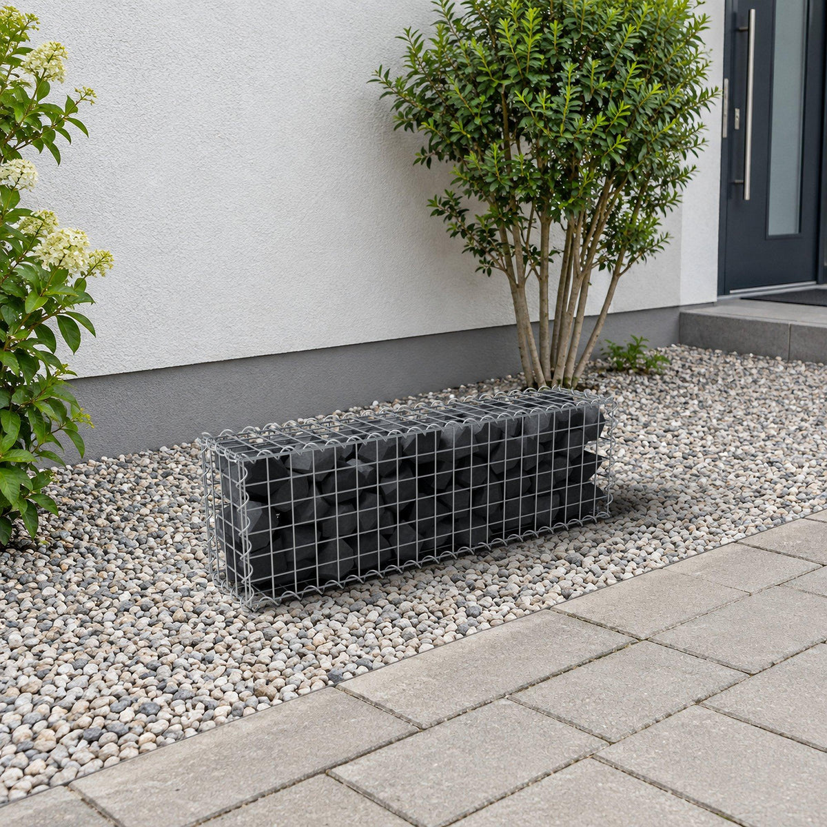 Gabione 100 cm x 30 cm x 20 cm (L x H x T), Maschenweite 5 cm x 5 cm, Spirale