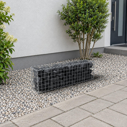 Gabione 100 cm x 30 cm x 20 cm (L x H x T), Maschenweite 5 cm x 5 cm, Spirale