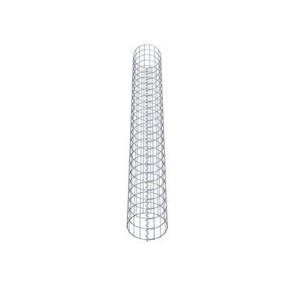 Gabion column around 27 cm diameter, 230 cm high, mesh size 5 cm x 10 cm