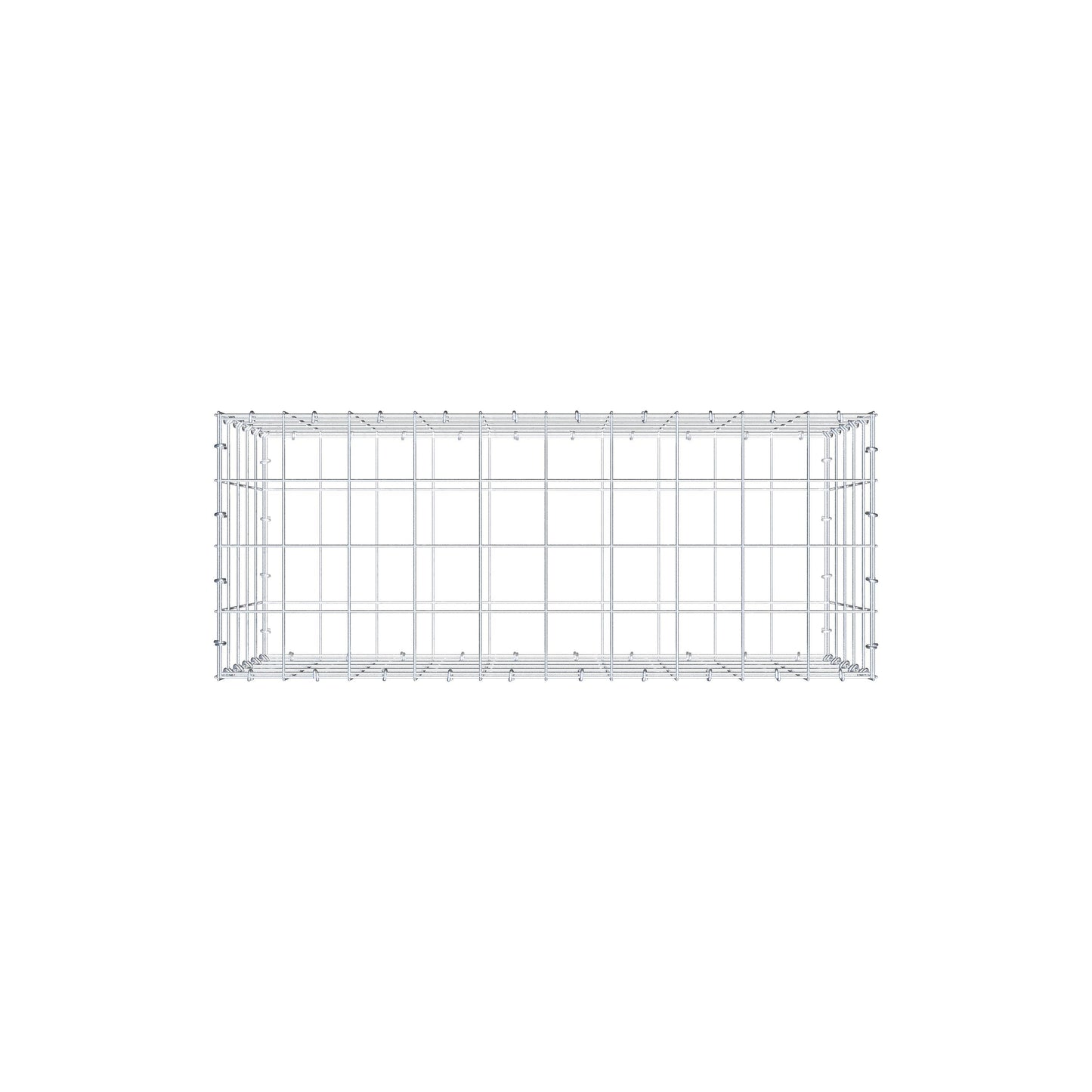 Gabião 100 cm x 50 cm x 40 cm (C x A x P), malhagem 10 cm x 10 cm, anel C
