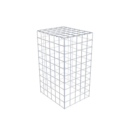 Mounted gabion type 3 100 cm x 60 cm x 50 cm (L x H x D), mesh size 10 cm x 10 cm, C-ring