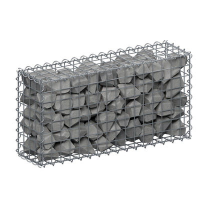 Gabion 80 cm x 40 cm x 20 cm (L x H x D), mesh size 5 cm x 5 cm, spiral