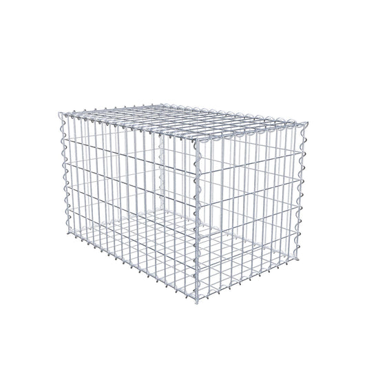 Gabione 80 cm x 50 cm x 50 cm (L x H x T), Maschenweite 5 cm x 10 cm, Spirale