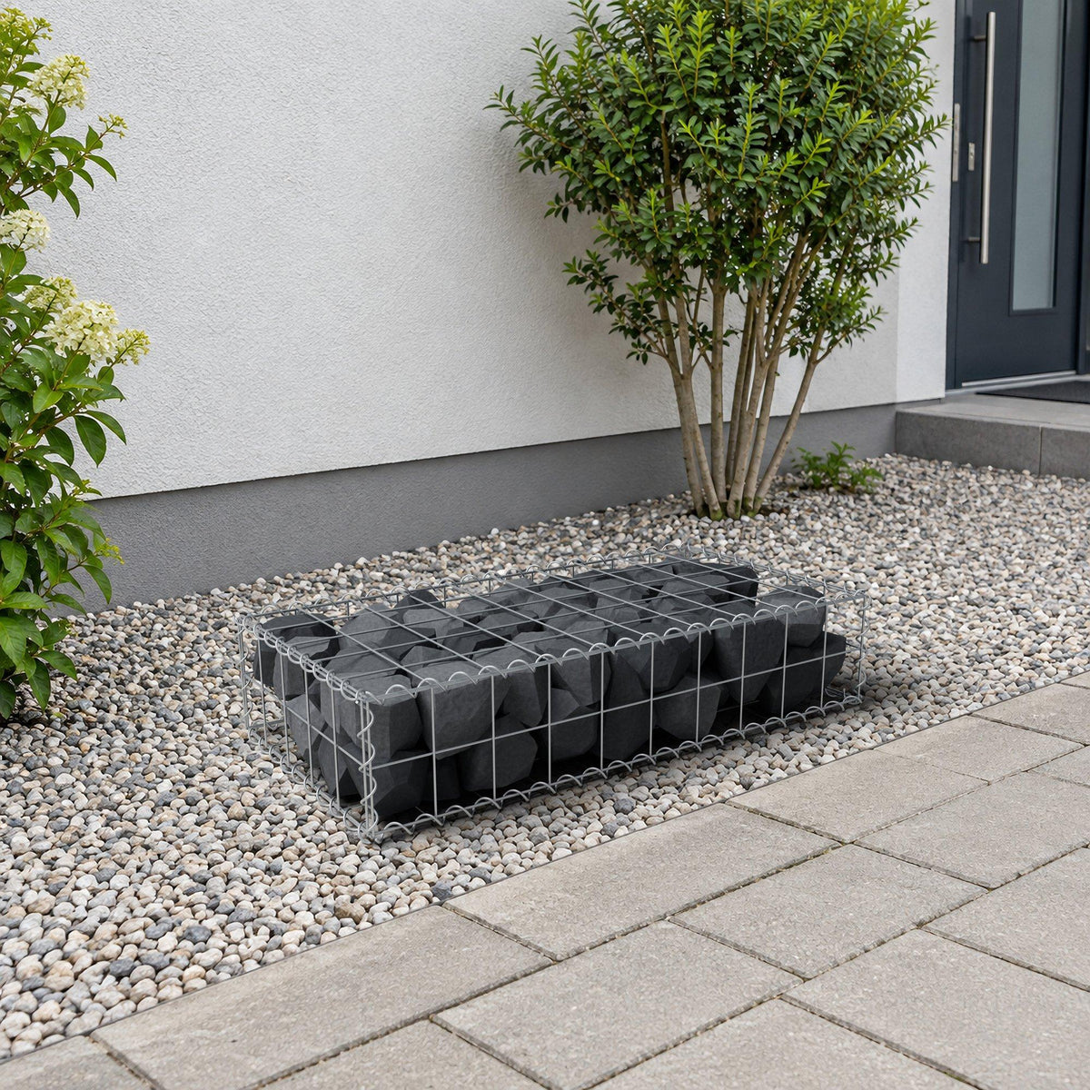 Gabion 100 cm x 20 cm x 50 cm (L x H x D), maskestørrelse 10 cm x 10 cm, spiral