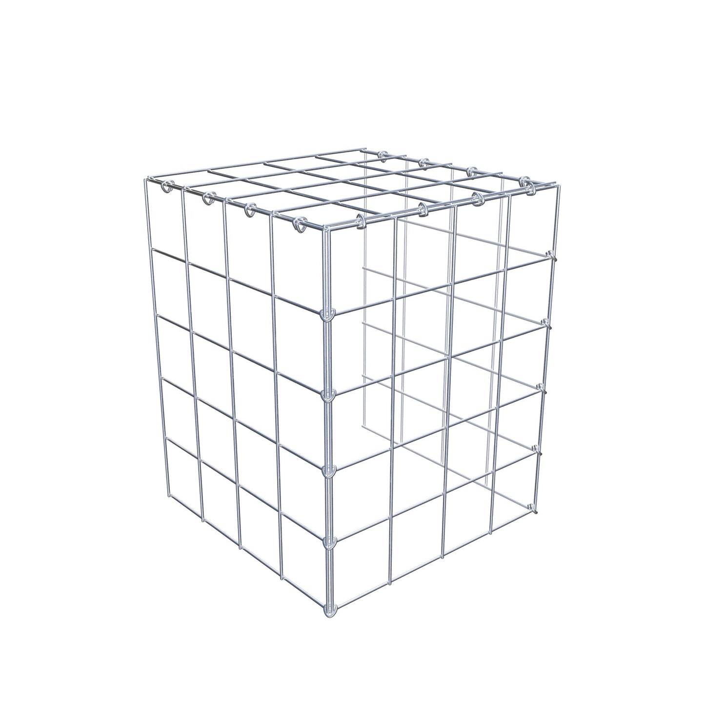Monteret gabion type 4 50 cm x 40 cm x 40 cm (L x H x D), maskestørrelse 10 cm x 10 cm, C-ring