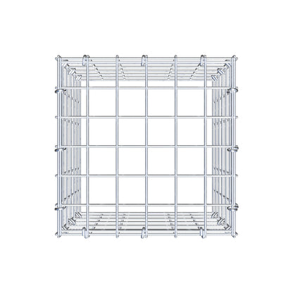 Mounted gabion type 3 30 cm x 30 cm x 30 cm (L x H x D), mesh size 5 cm x 5 cm, C-ring