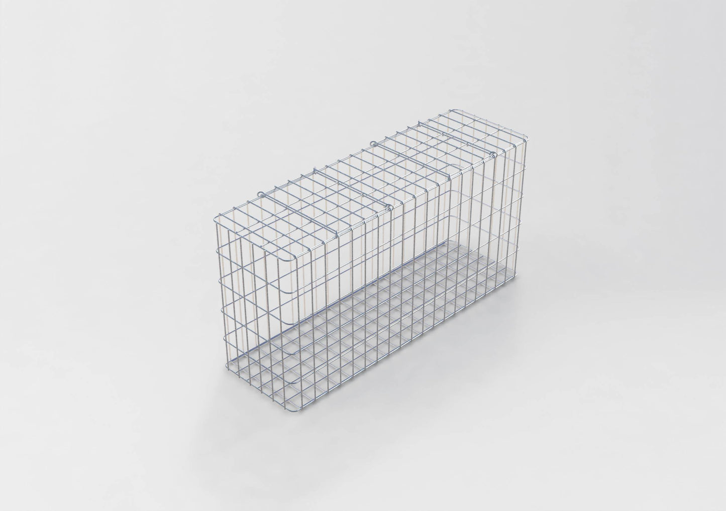 Gavión galvanizado en caliente 102 cm x 52 cm x 32 cm, malla 5 cm x 10 cm, totalmente soldado