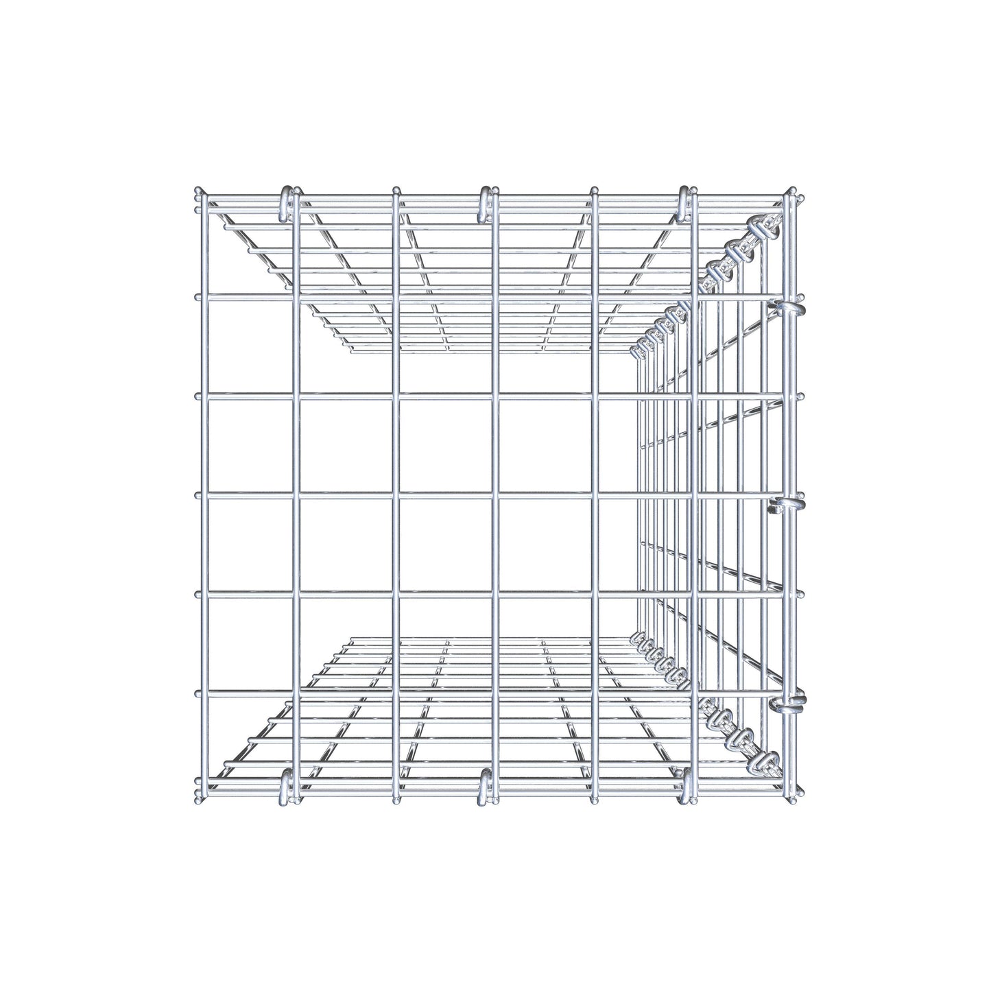 Gabião Tipo 4 100 cm x 30 cm x 30 cm (C x A x P), malhagem 5 cm x 10 cm, anel C