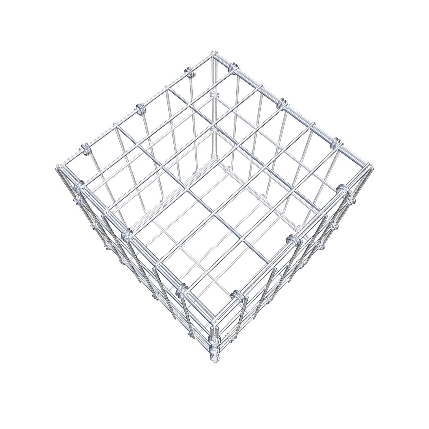 Gabion 30 cm x 30 cm x 30 cm (L x H x D), mesh size 5 x 10 cm, spiral ring