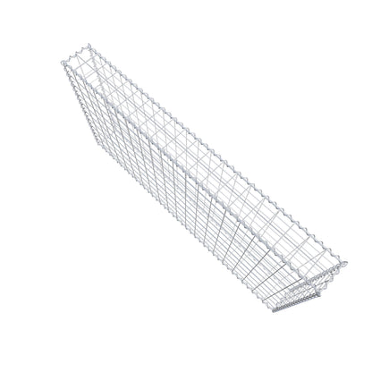 Gabion 200 cm x 100 cm x 20 cm (L x H x D), mesh size 10 cm x 10 cm, spiral