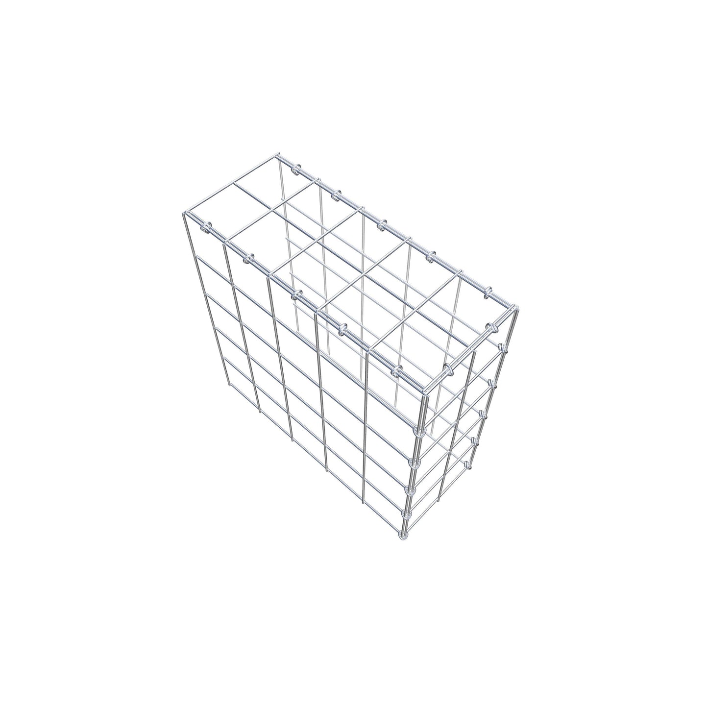 Fourche rapportée type 4 50 cm x 50 cm x 20 cm (L x H x P), maille 10 cm x 10 cm, anneau en C