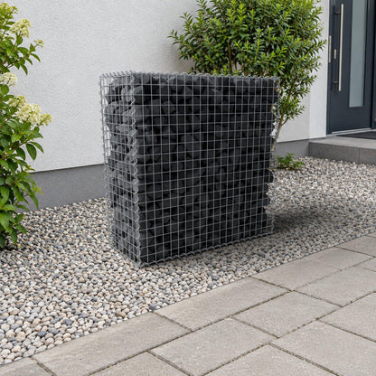 Gabion 100 cm x 100 cm x 40 cm (L x H x D), mesh size 5 cm x 5 cm, spiral