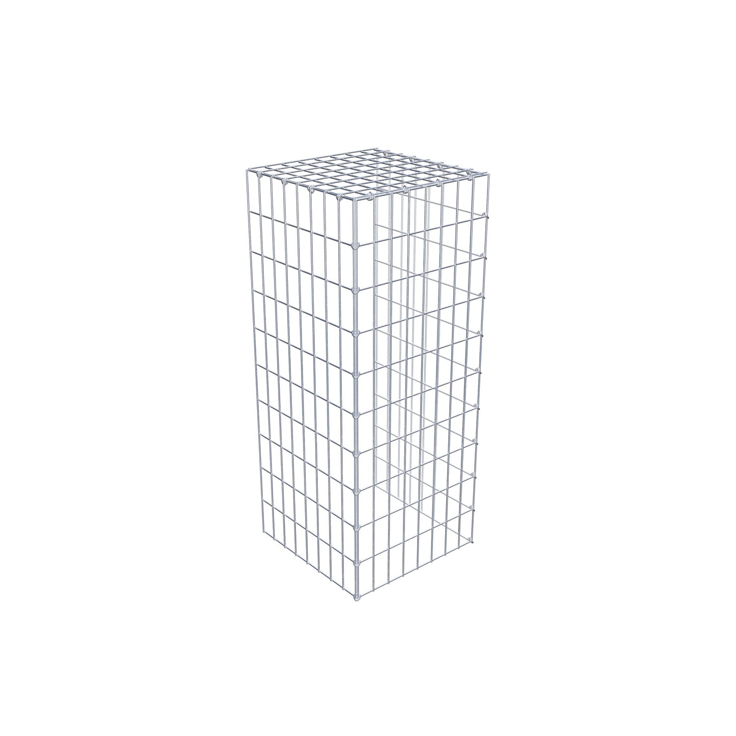 Opzetpaal type 4 100 cm x 40 cm x 40 cm (L x H x D), maaswijdte 5 cm x 10 cm, C-ring