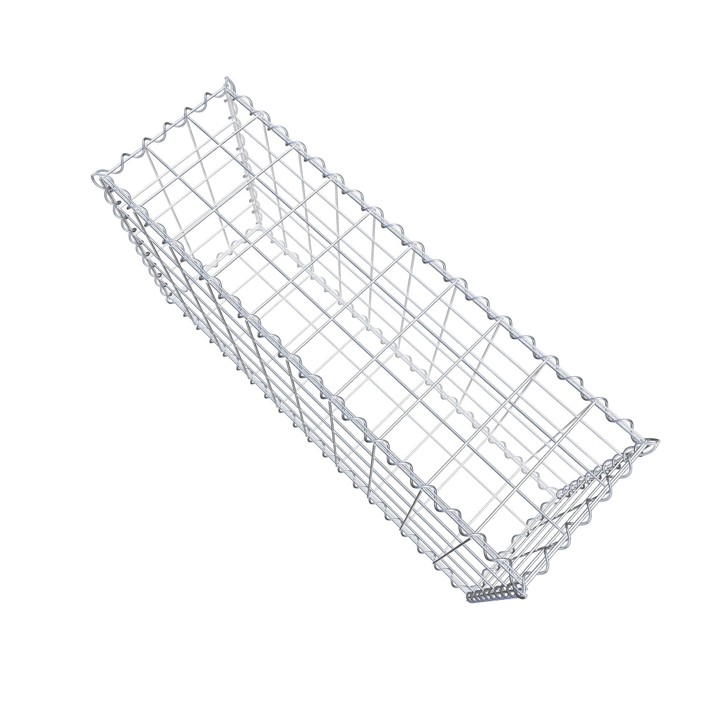 Set of 2 gabions 100 cm x 50 cm x 30 cm (L x H x D), mesh size 10 x 10 cm, spiral