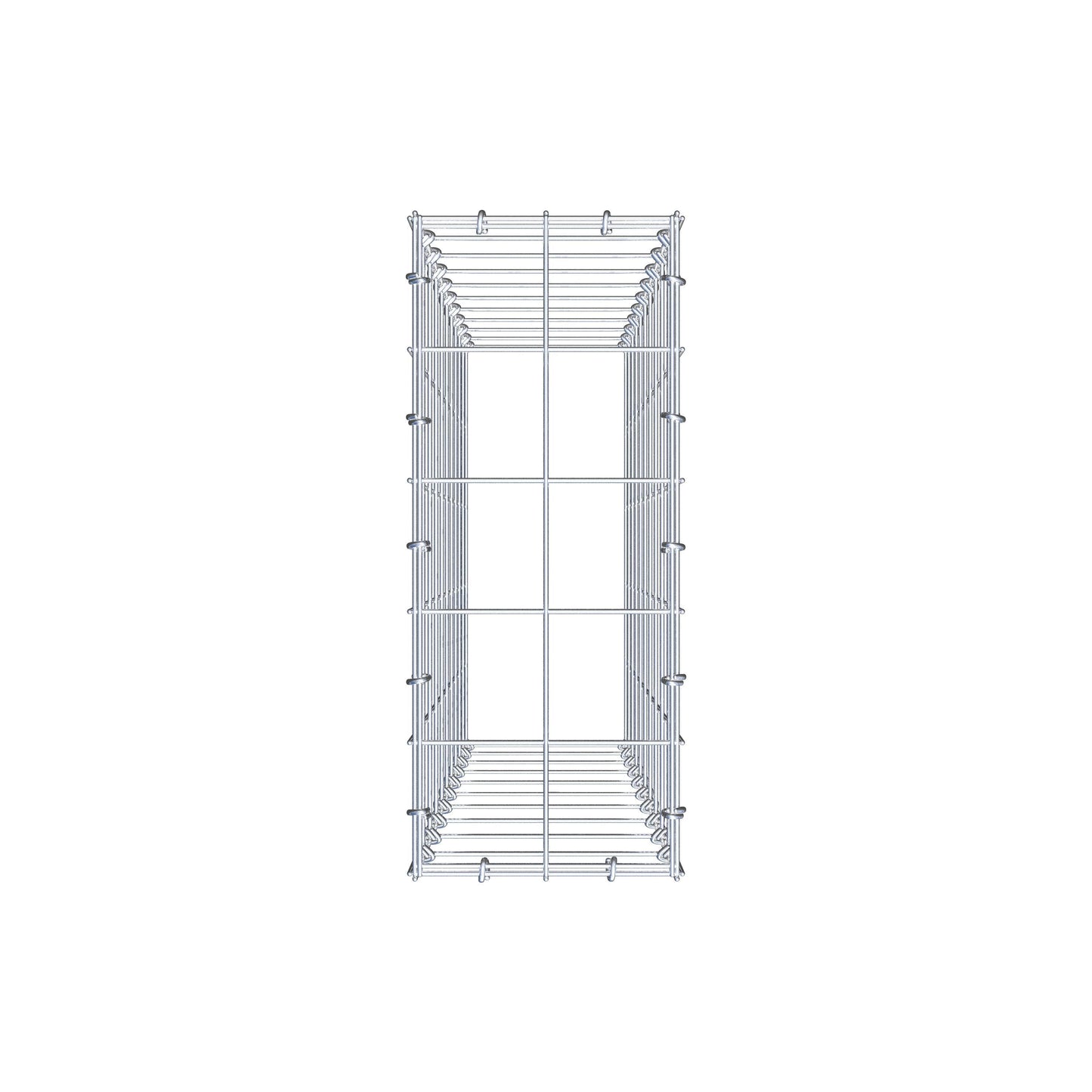 Mounted gabion type 3 100 cm x 20 cm x 50 cm (L x H x D), mesh size 10 cm x 10 cm, C-ring