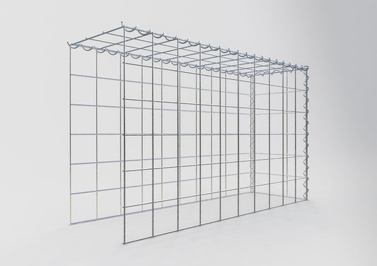 Gabion rapporté type 4 100 cm x 60 cm x 30 cm (L x H x P), mailles 10 cm x 10 cm, spirale