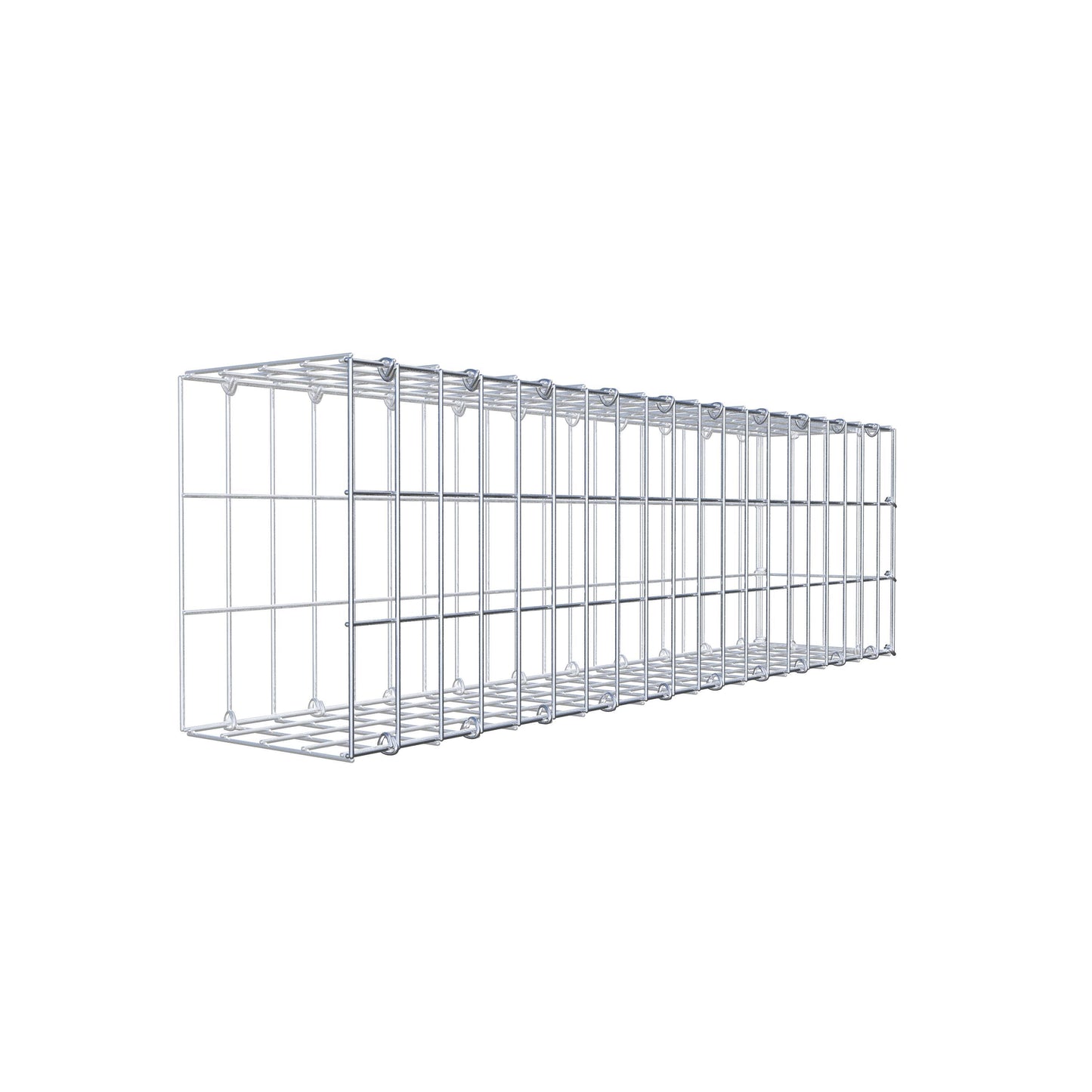 Opzetpaal type 2 100 cm x 30 cm x 20 cm, maaswijdte 5 cm x 10 cm, C-ring