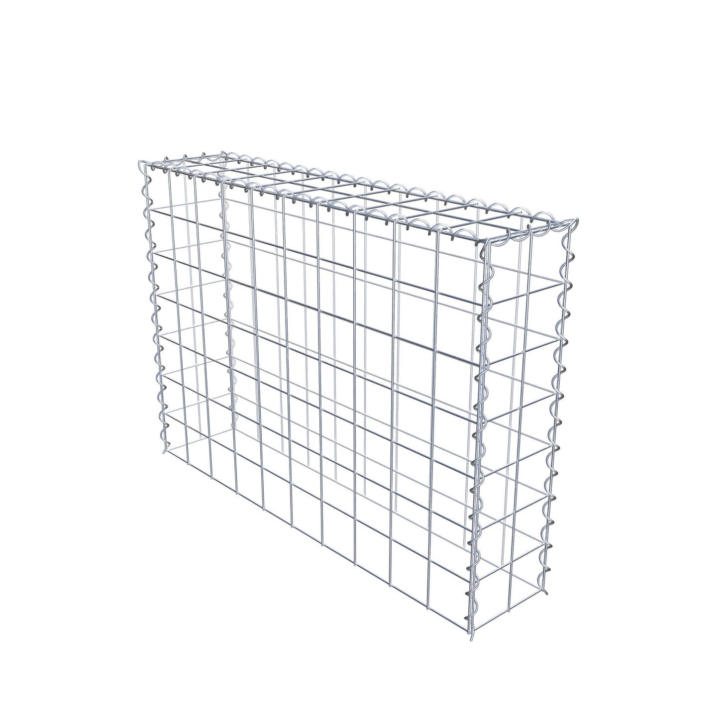 Opvokset gabion type 3 100 cm x 70 cm x 20 cm (L x H x D), maskestørrelse 10 cm x 10 cm, spiral