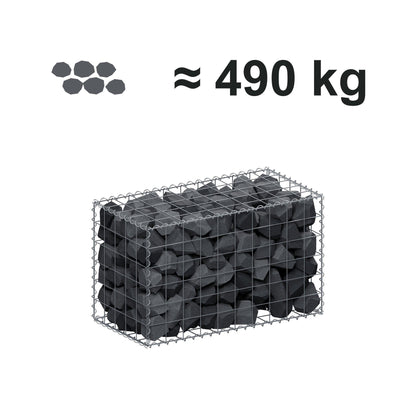 Gabion 100 cm x 60 cm x 50 cm (L x H x D), mesh size 10 cm x 10 cm, spiral