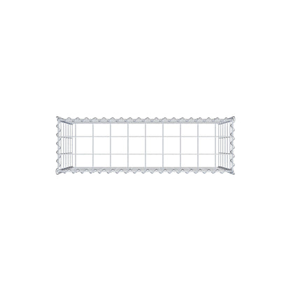 Aangegroeide schanskorf type 3 100 cm x 60 cm x 30 cm (L x H x D), maaswijdte 10 cm x 10 cm, spiraal
