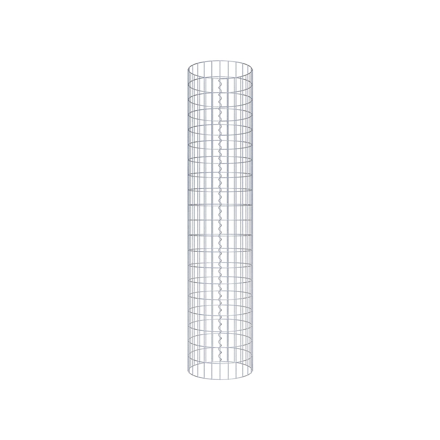 Gabion column around 42 cm diameter, 200 cm height, mesh size 5 cm x 10 cm