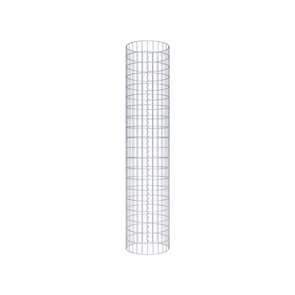 Gabion column around 42 cm diameter, 200 cm height, mesh size 5 cm x 10 cm