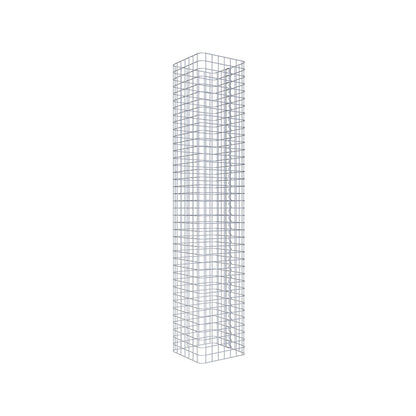 Colonne de gabion carrée 37 cm x 37 cm, 200 cm de hauteur, MW 5 cm x 5 cm