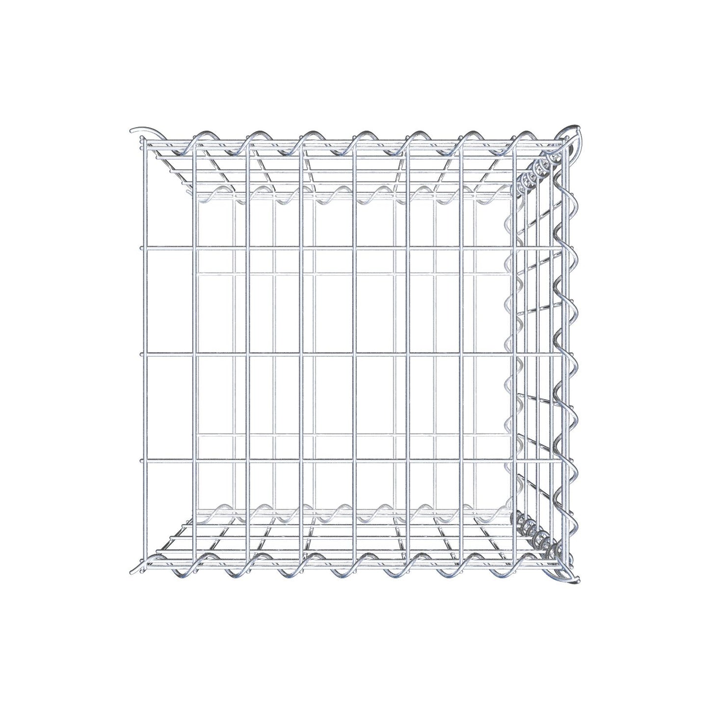 Grown-on gabion type 2 40 cm x 40 cm x 40 cm (L x H x D), mesh size 5 cm x 10 cm, spiral