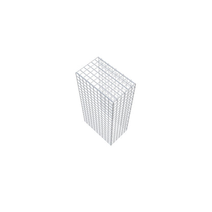 Gavión complementario de tipo 4 100 cm x 50 cm x 30 cm (largo x alto x fondo), malla 5 cm x 5 cm, anillo en C