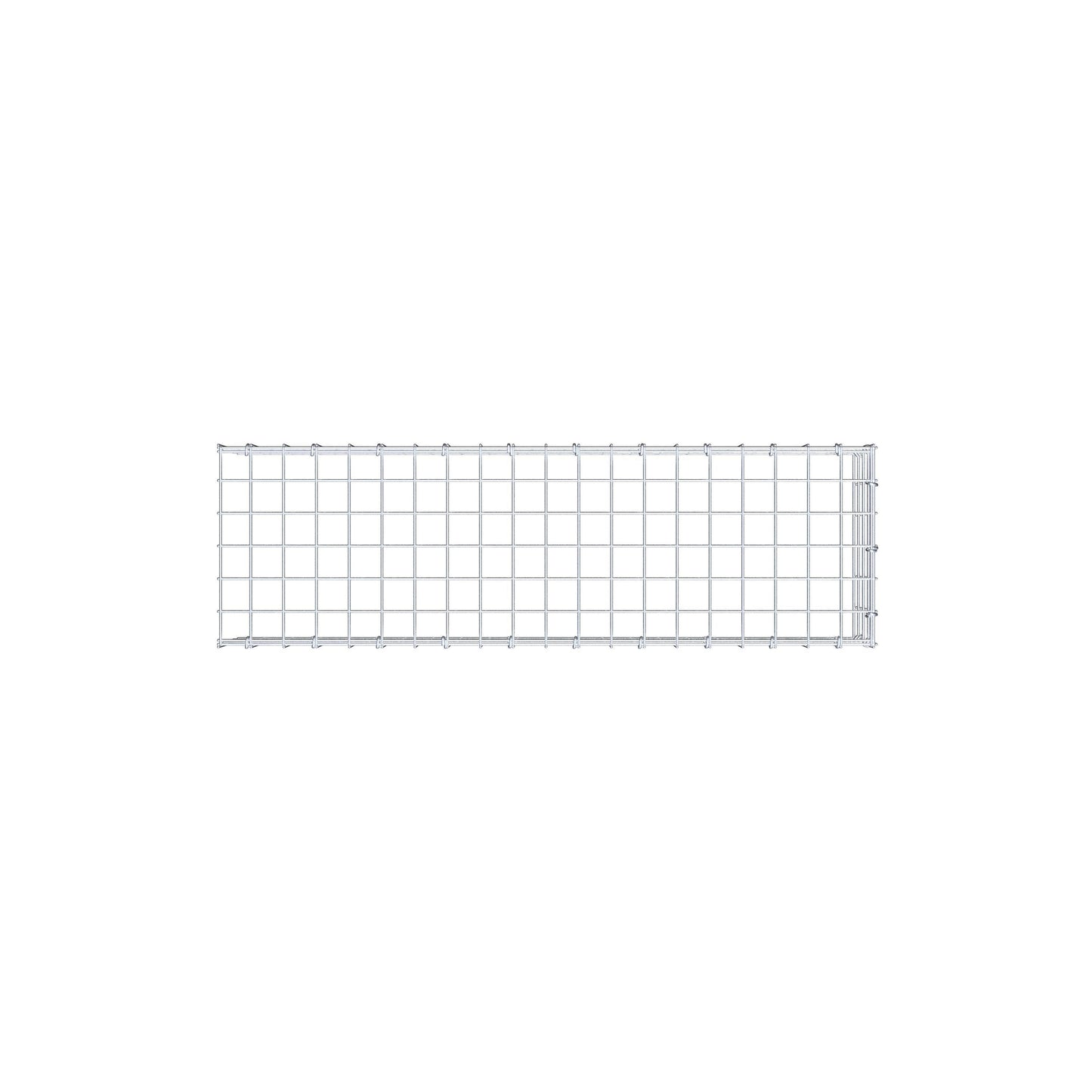 Monteret gabion type 4 100 cm x 20 cm x 30 cm (L x H x D), maskestørrelse 5 cm x 5 cm, C-ring