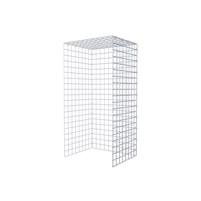 Gavión adicional tipo 4 100 cm x 40 cm x 50 cm (L x A x P), malla 5 cm x 5 cm, anillo en C