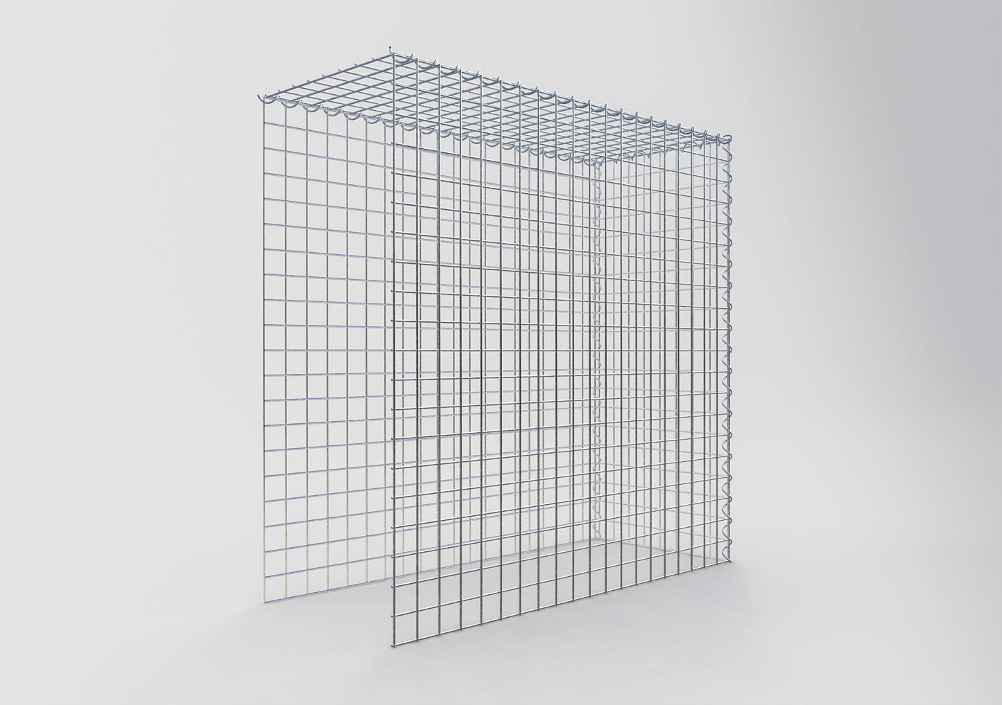 Grown-on gabion type 4 100 cm x 100 cm x 40 cm (L x H x D), mesh size 5 cm x 5 cm, spiral