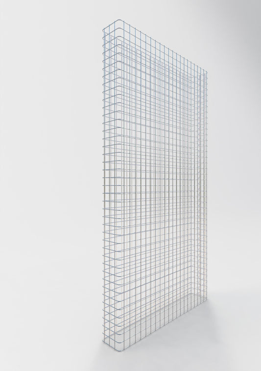Clôture en gabion Longueur 107 cm, hauteur 200 cm, profondeur 17 cm, mailles 5 x 5 cm
