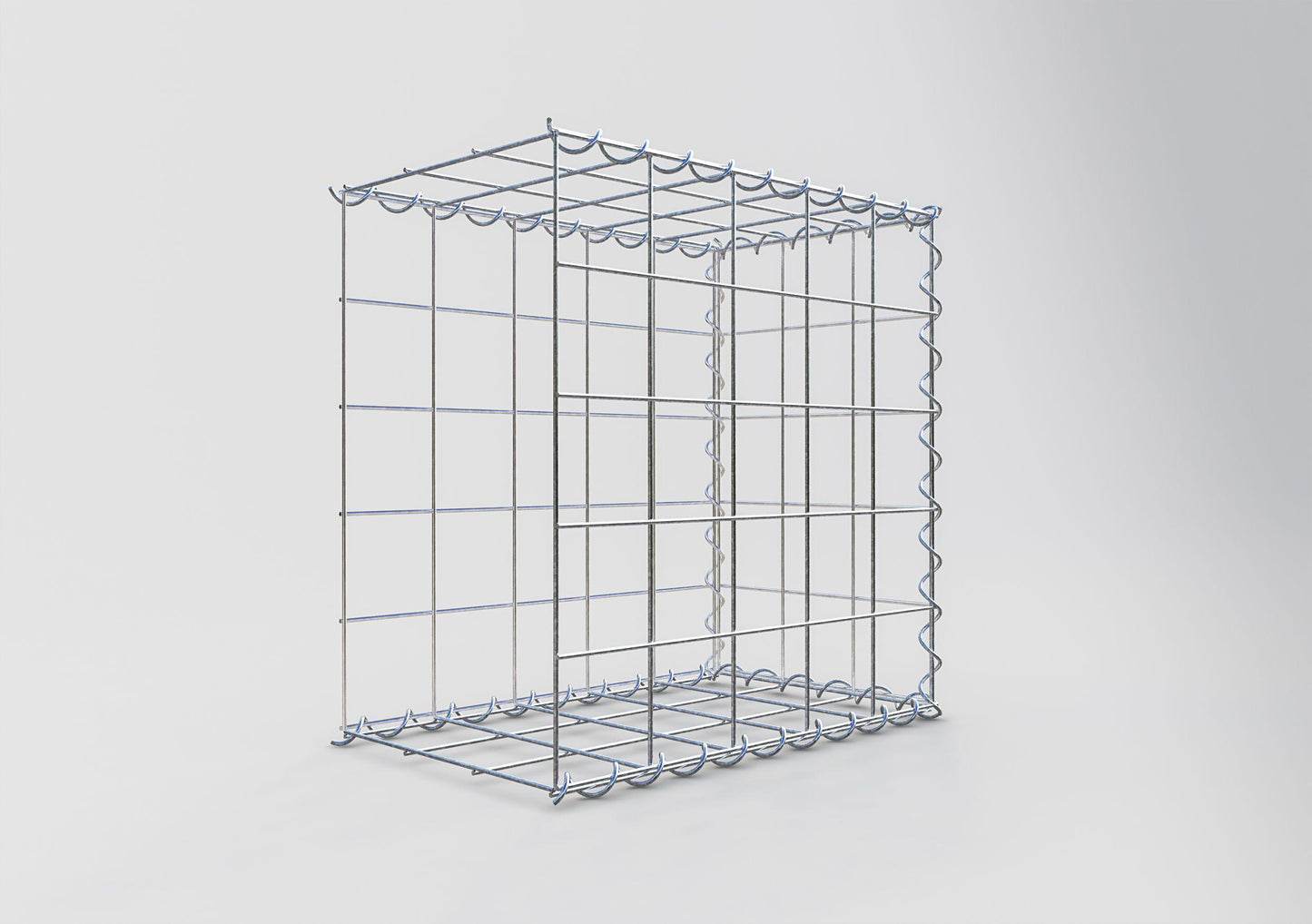 Opvokset gabion type 2 50 cm x 50 cm x 30 cm (L x H x D), maskestørrelse 10 cm x 10 cm, spiral