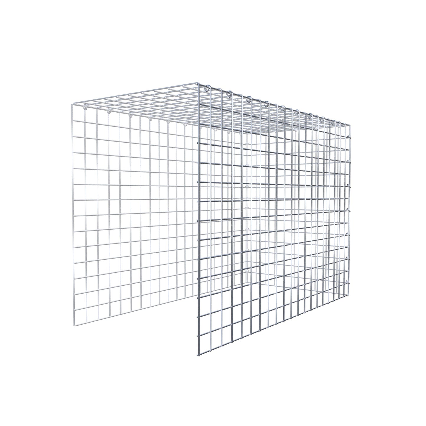 Opzetpaal type 4 100 cm x 70 cm x 50 cm (L x H x D), maaswijdte 5 cm x 5 cm, C-ring